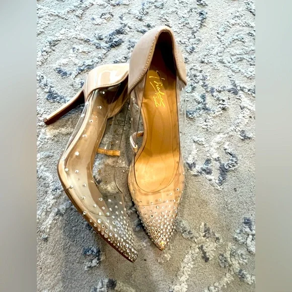 thalia sodi shoes for women size 8 cream clear with bling - Picture 6 of 6